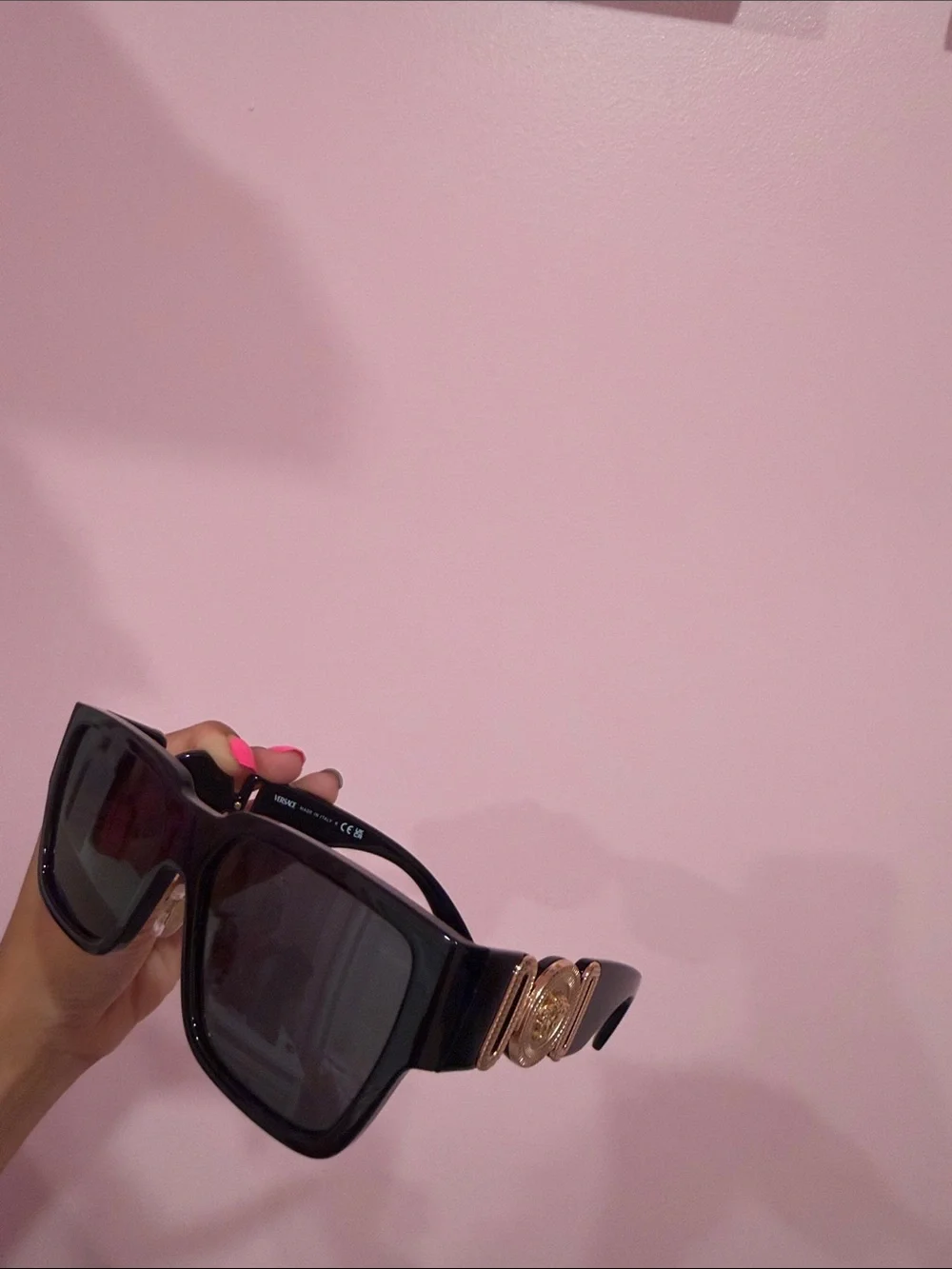Black and gold Versace sunglasses